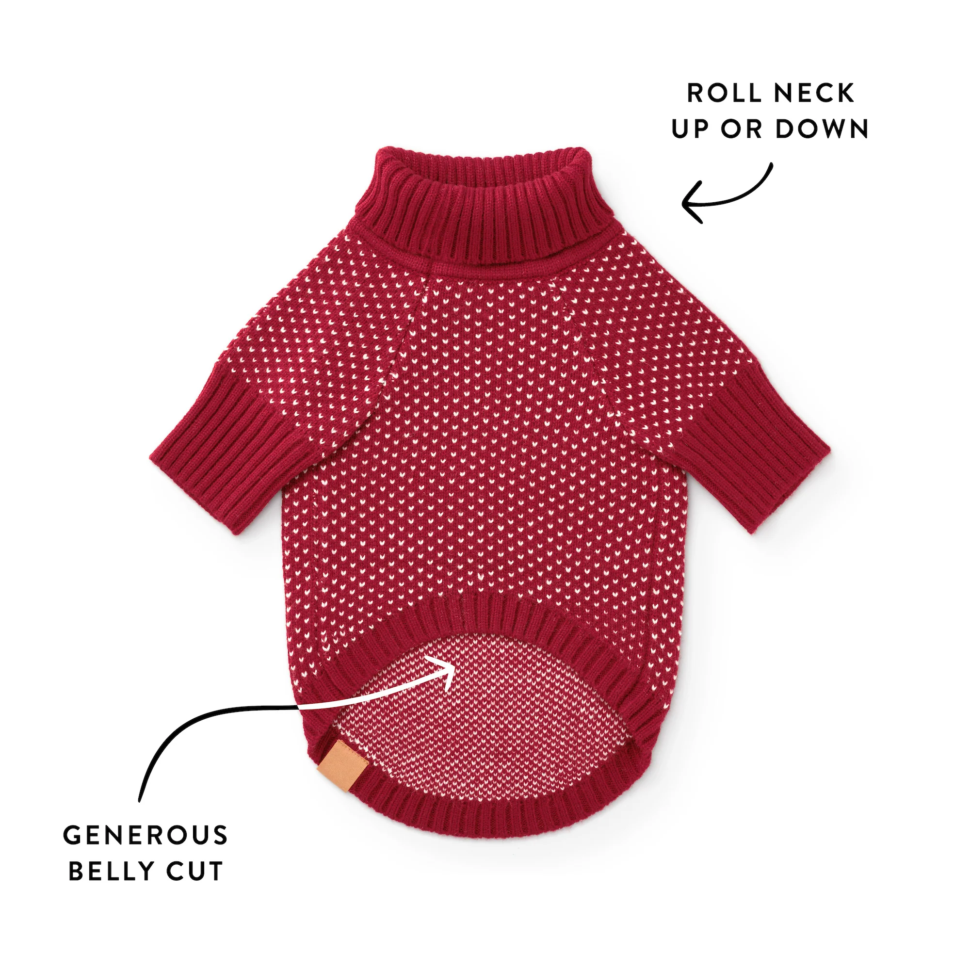 Heart Stitch Dog Sweater