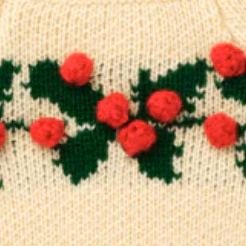 Holly Bobble Dog Sweater