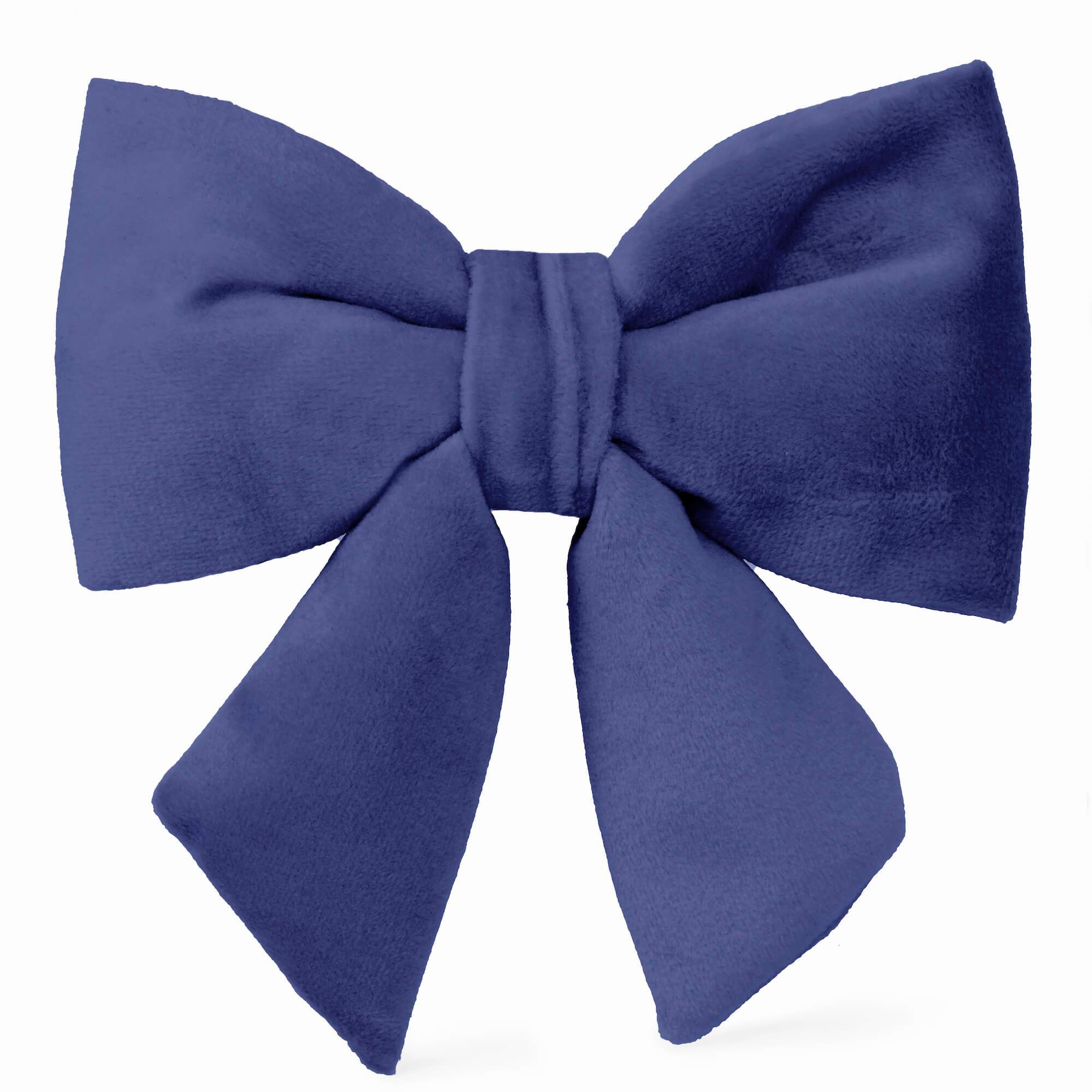 Navy Velvet Lady Dog Bow