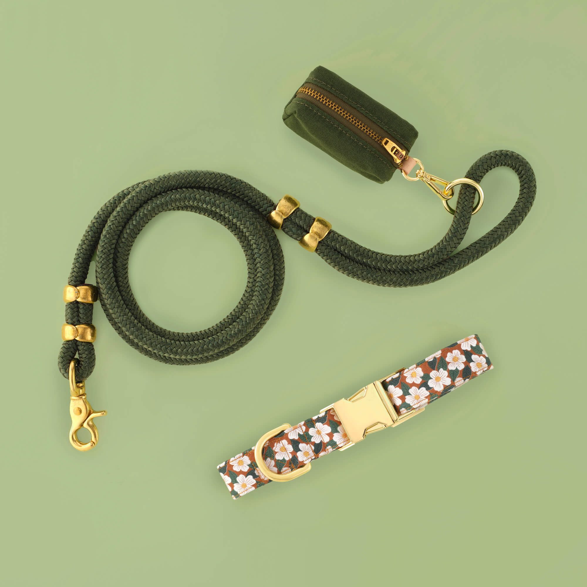 Chestnut Rose Collar Walk Set
