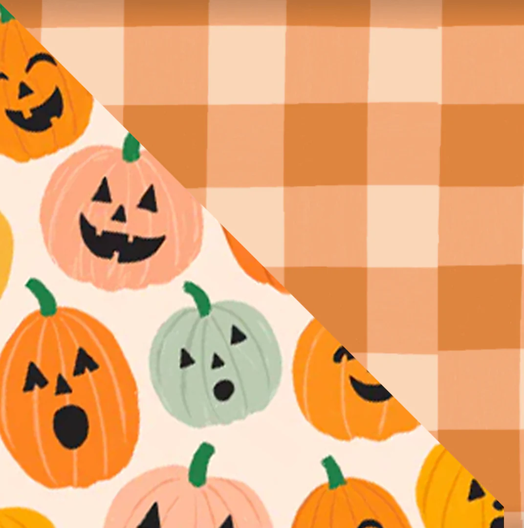 Jack-o’-Lanterns Reversible Dog Bandana
