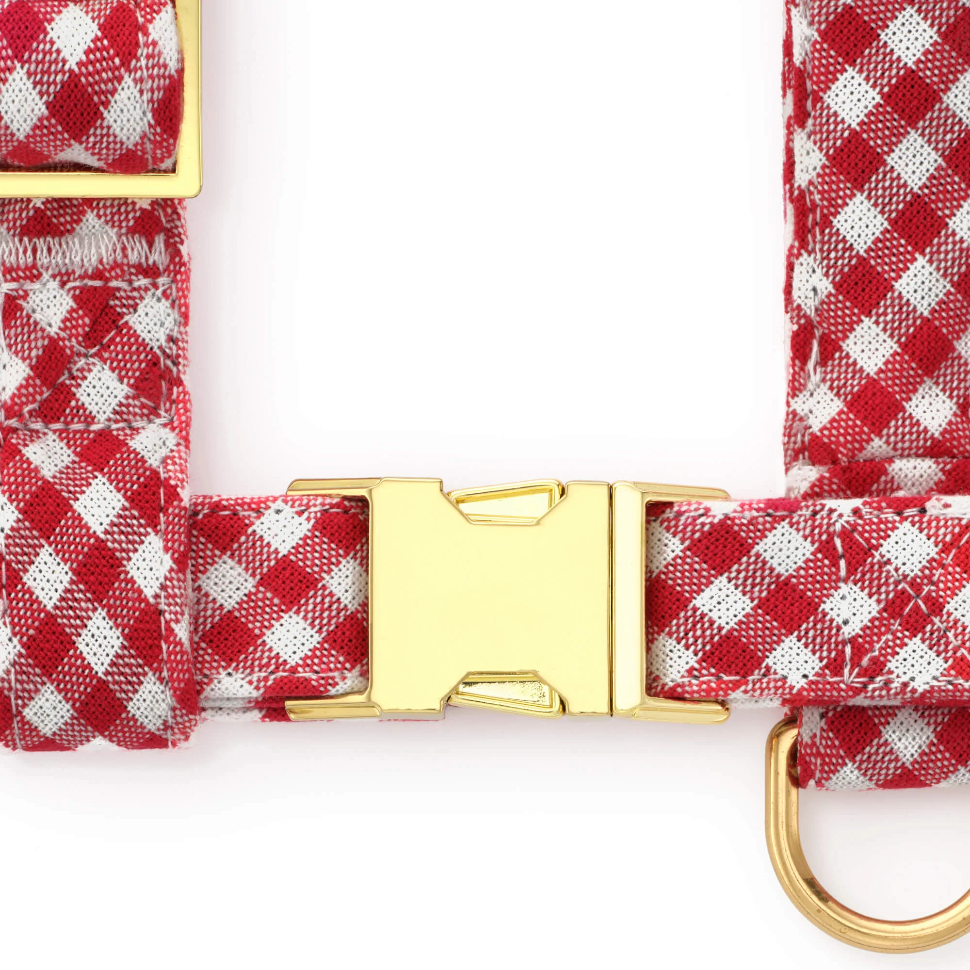 Red Gingham Dog Harness