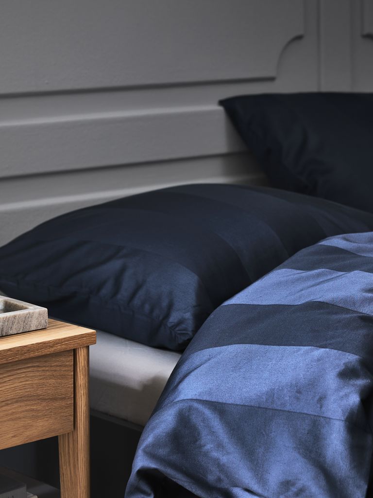 Sateen duvet cover set BARBO Double dark blue