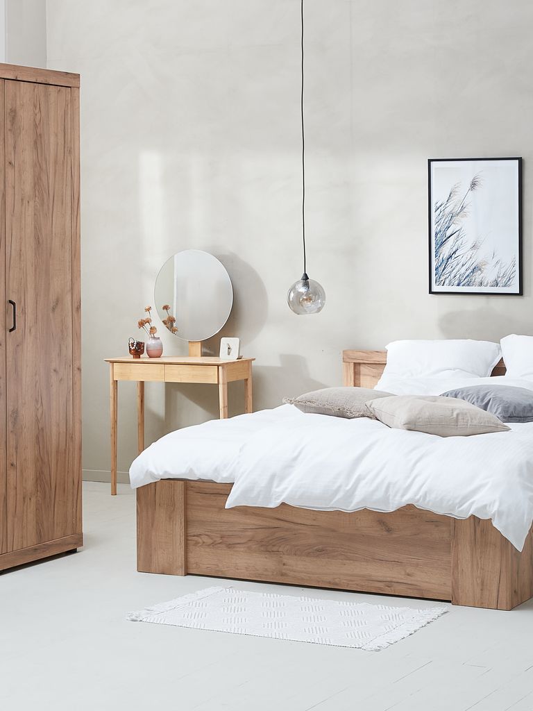 Wardrobe LINTRUP 157x220 3 doors oak colour