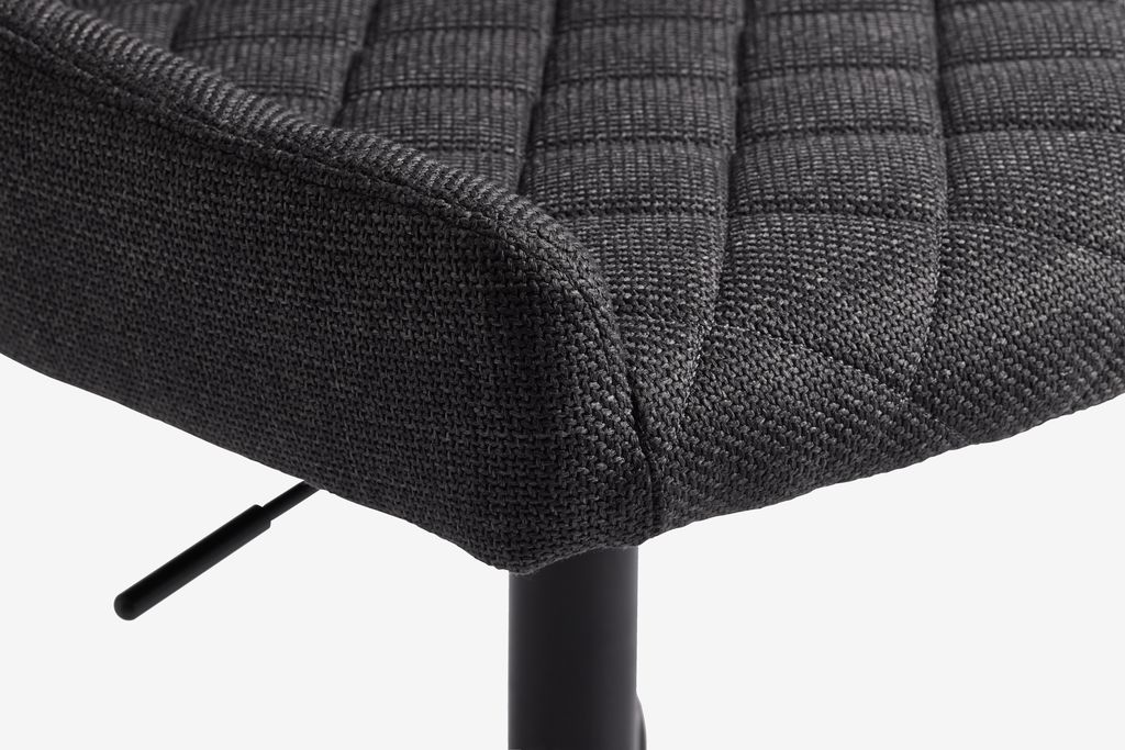 Desk chair PEBRINGE dark grey fabric/black