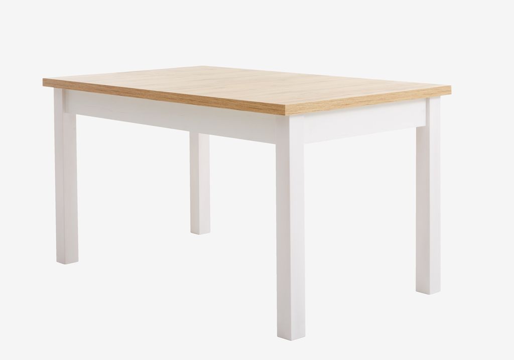 Dining table MARKSKEL 90x150/193 white/oak colour