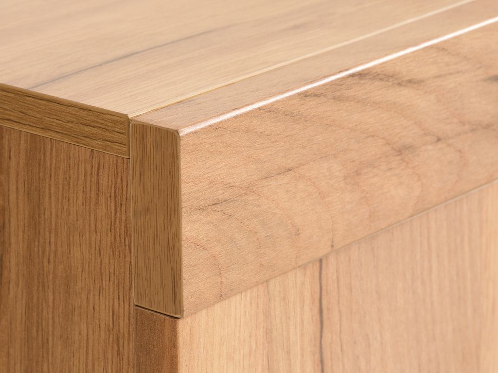 Sideboard LINTRUP 2 doors 3 drawers oak colour