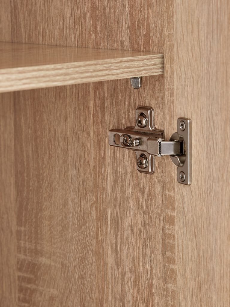 Wardrobe FANDRUP 145x176 3 doors 3-draw light oak colour