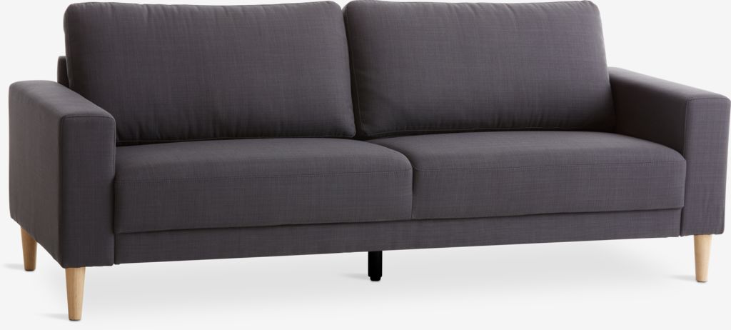 Sofa EGENSE 3 seater dark grey fabric