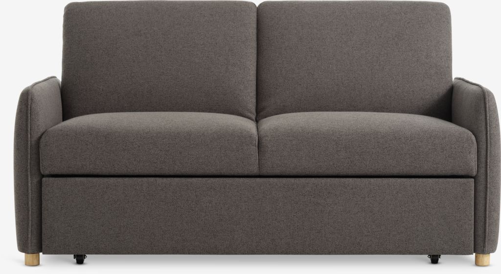 Sofa bed LYSTRUP 2 seater dark grey fabric