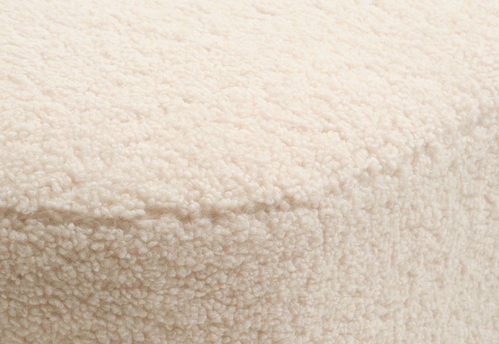 Pouffe OREBO 84x45 off-white teddy