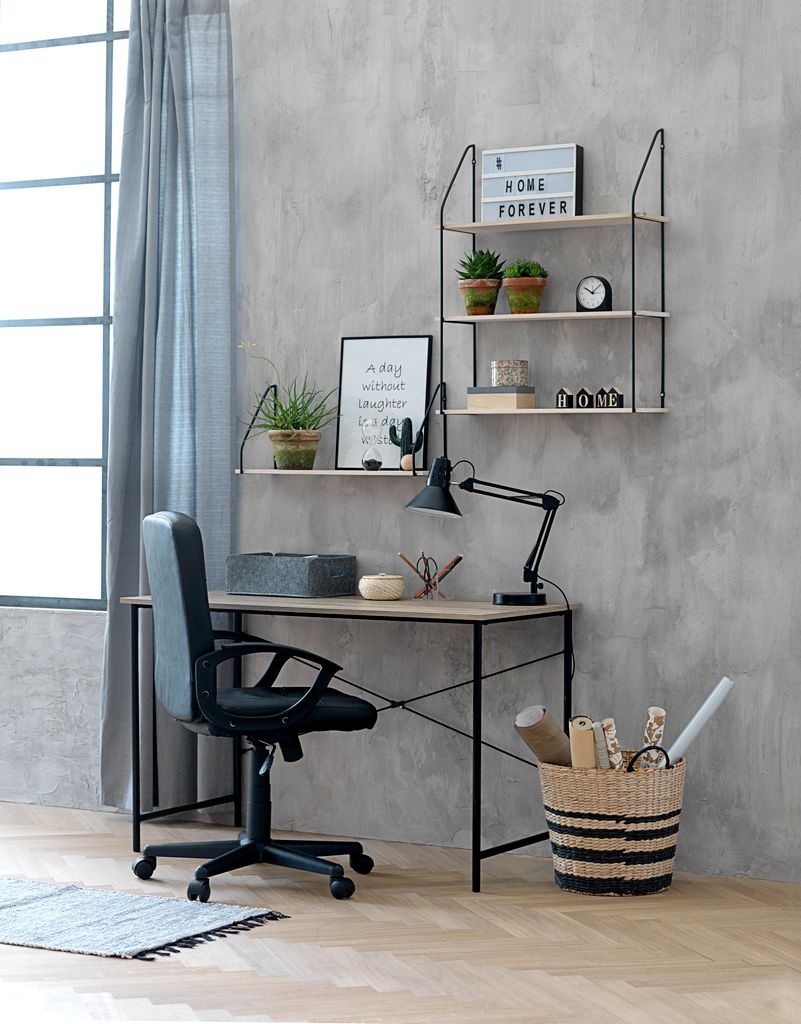 Office chair NIMTOFTE black faux leather/black