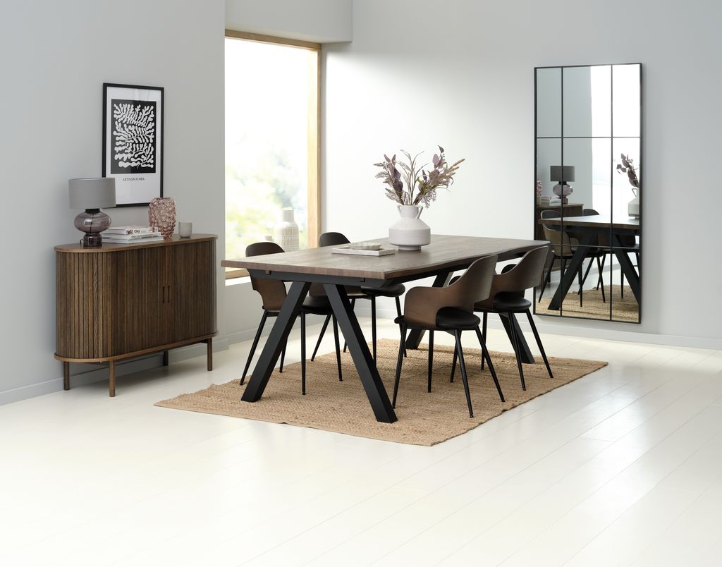 Dining chair HVIDOVRE dark oak/black