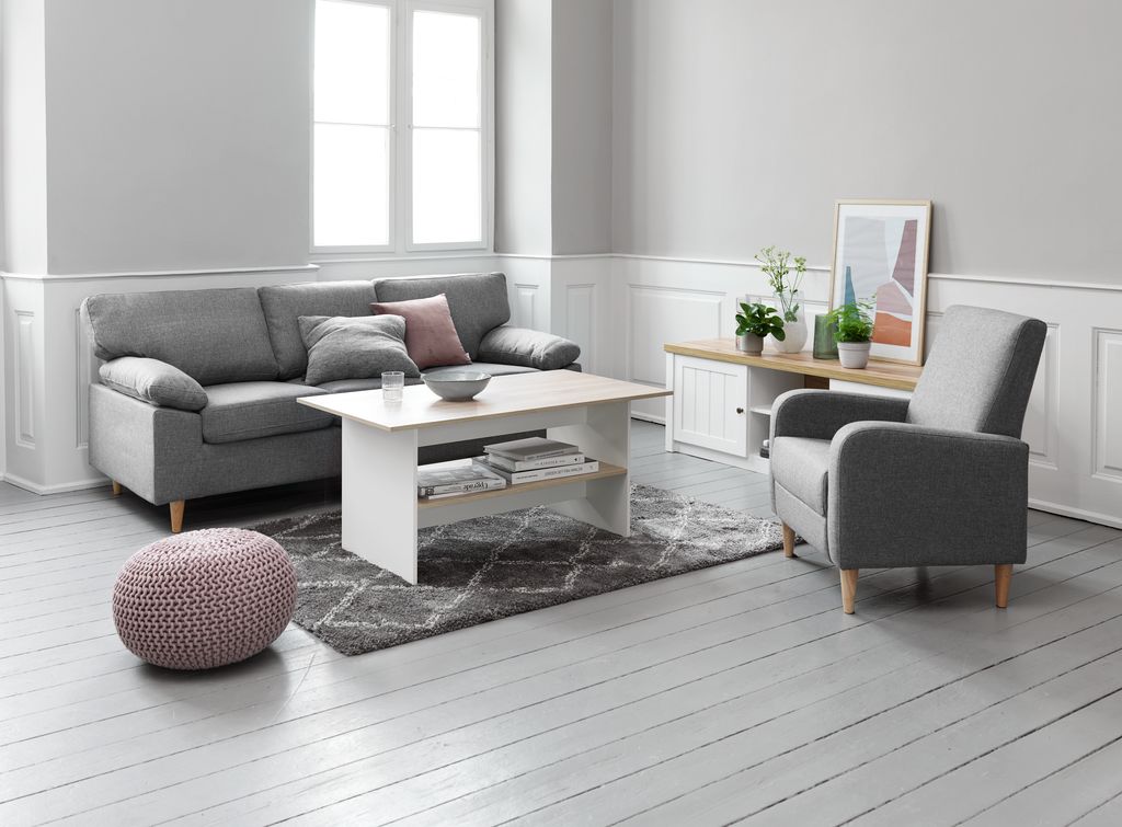 Armchair GEDVED grey fabric