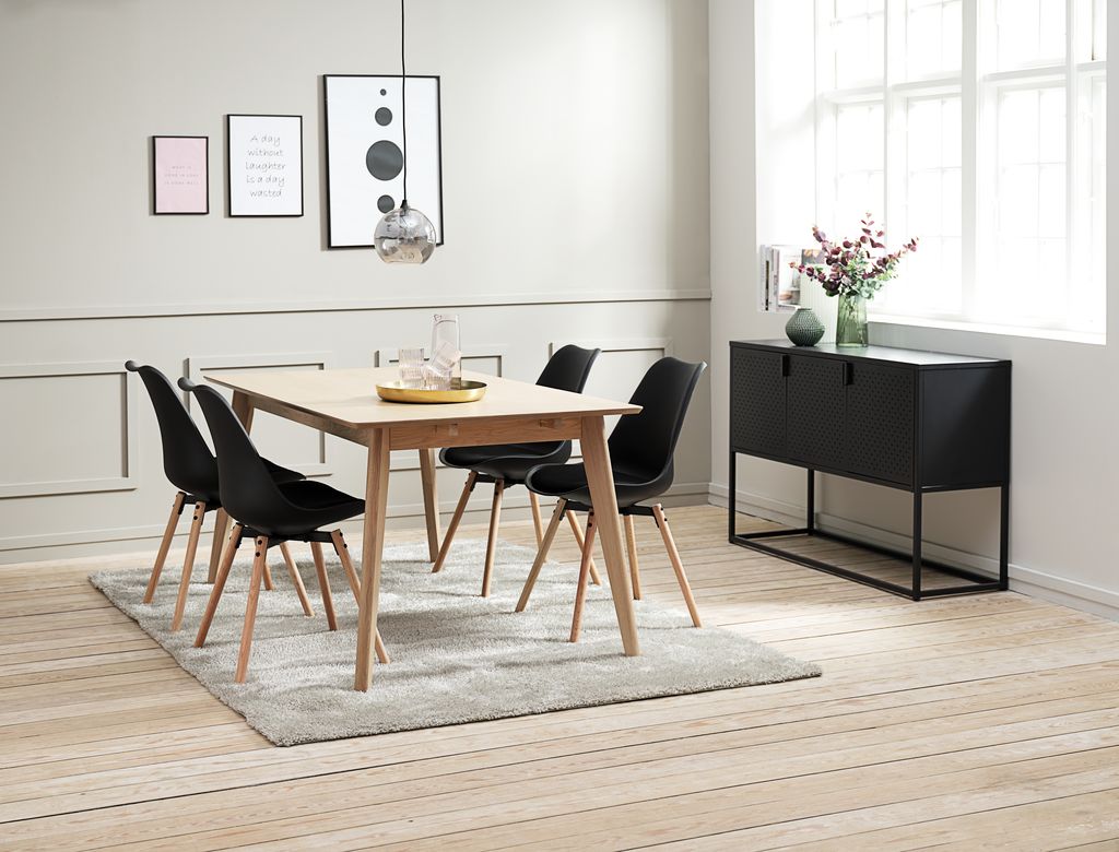 Sideboard VIRUM 3 doors black