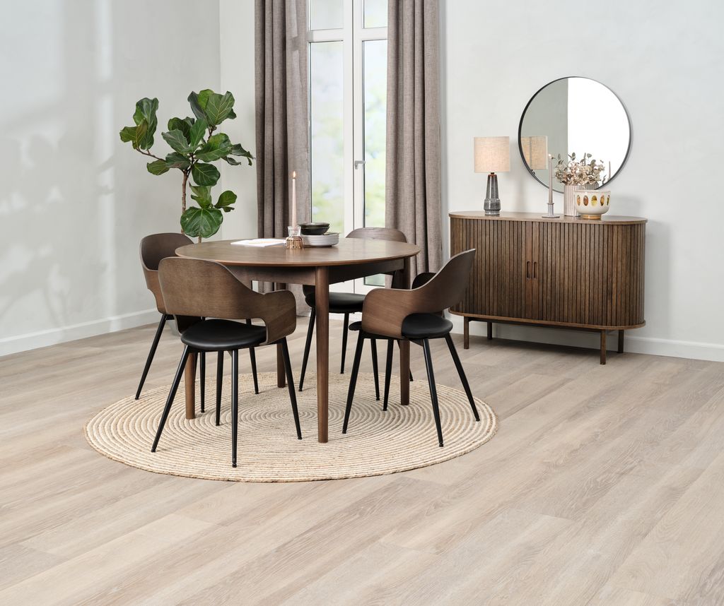 MARSTRAND D110 table dark oak+4 HVIDOVRE chairs dark oak