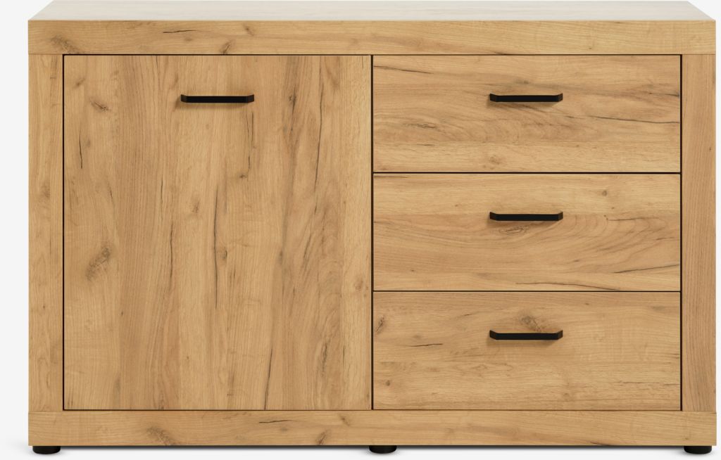 Sideboard LINTRUP 1 door 3 drawers oak colour
