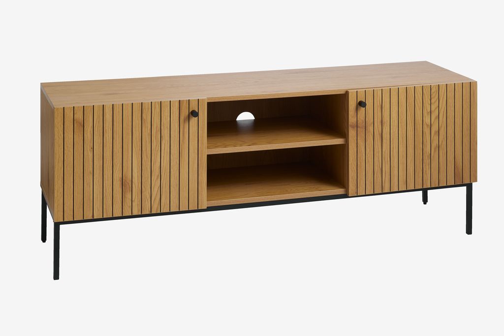 TV bench HEMDRUP 2 doors oak colour