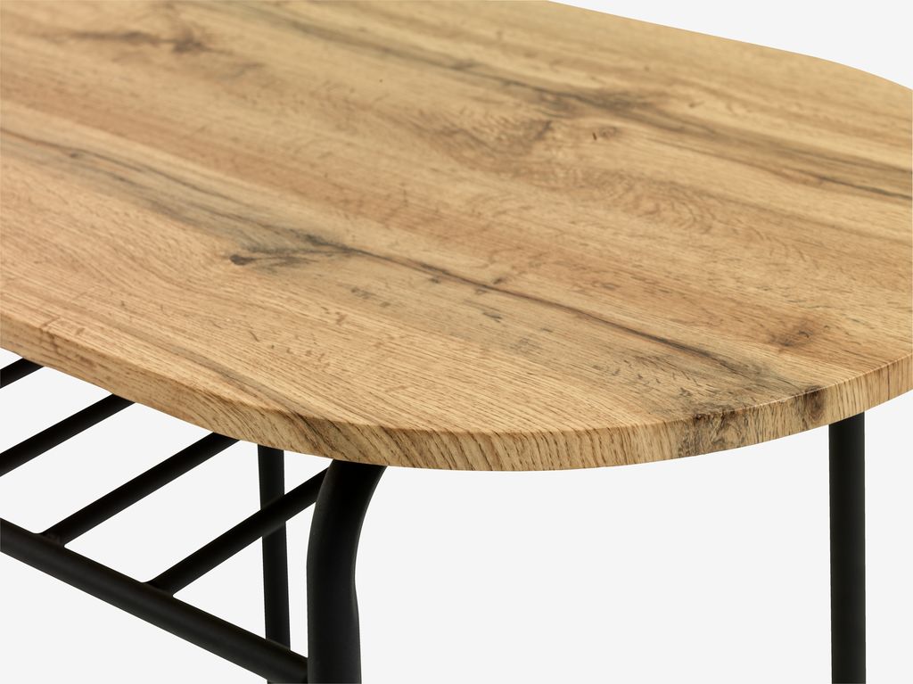 GADSTRUP L92 table + 2 GADSTRUP black/oak chairs