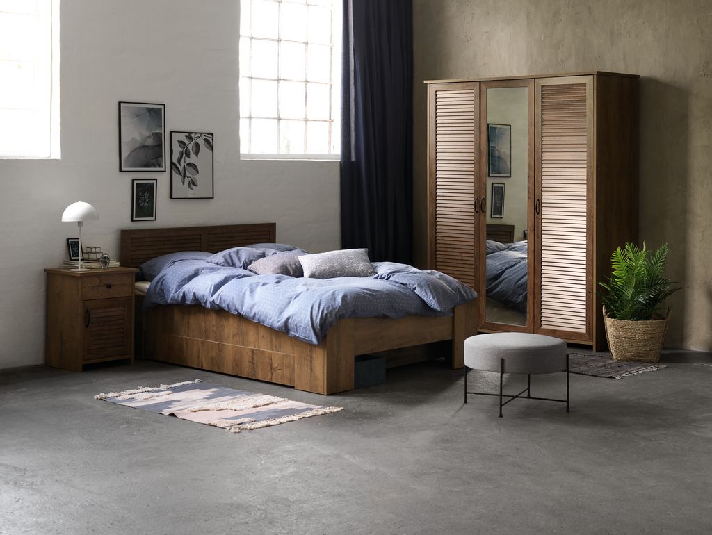 Wardrobe MANDERUP 166x210 3 doors wild oak colour