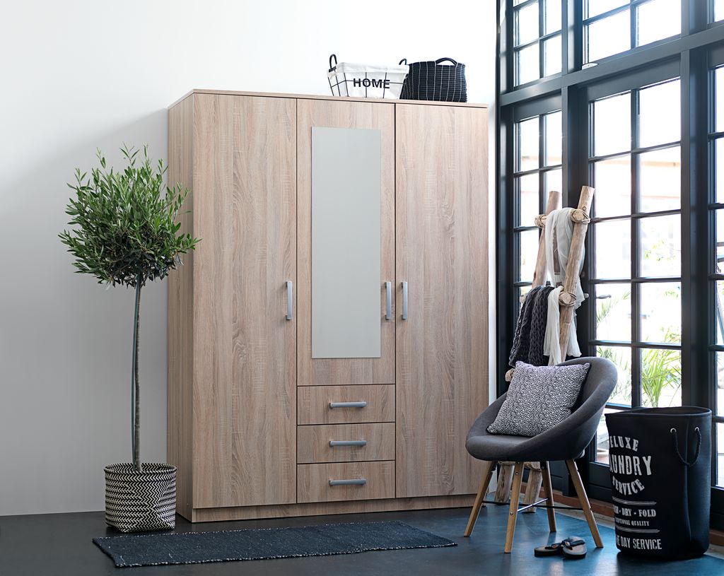 Wardrobe VELLERUP 151x200 combi oak