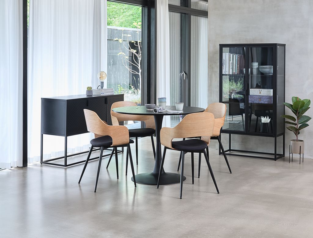 Dining table RINGSTED D100 black ash veneer