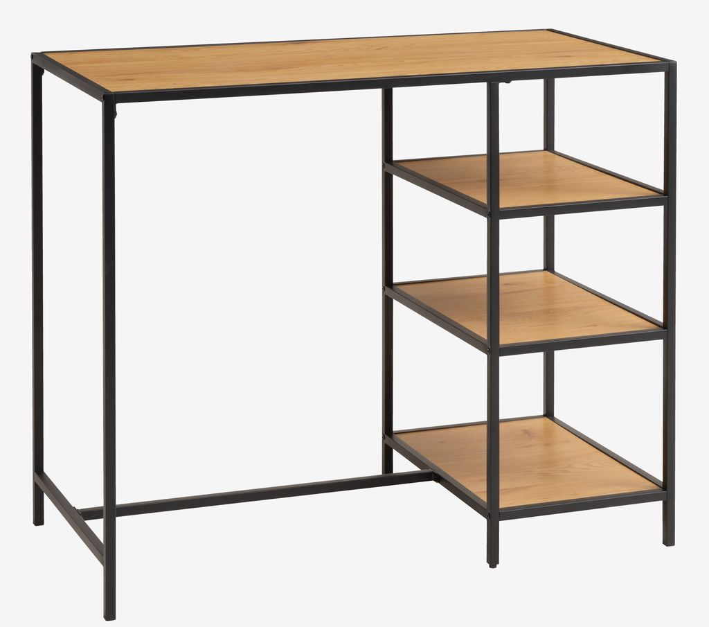 Bar table TRAPPEDAL 60x120 oak/black