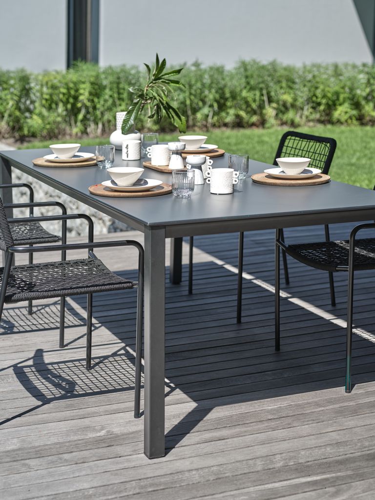 Garden table LANGET W95xL207 black