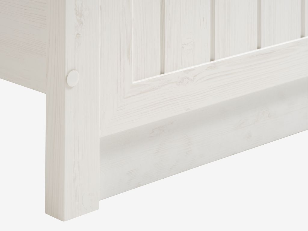 Bed frame MARKSKEL Double oak/white