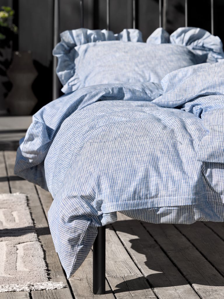 Duvet cover set NINNA Yarn dyed Double blue