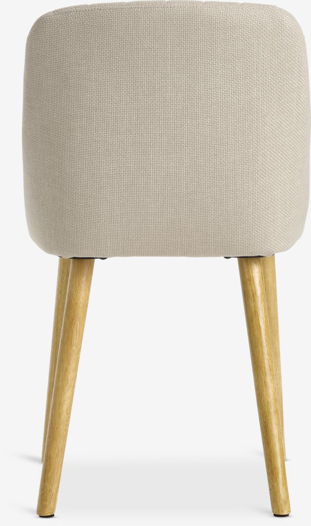 Dining chair ADSLEV w/out armrest beige/oak colour