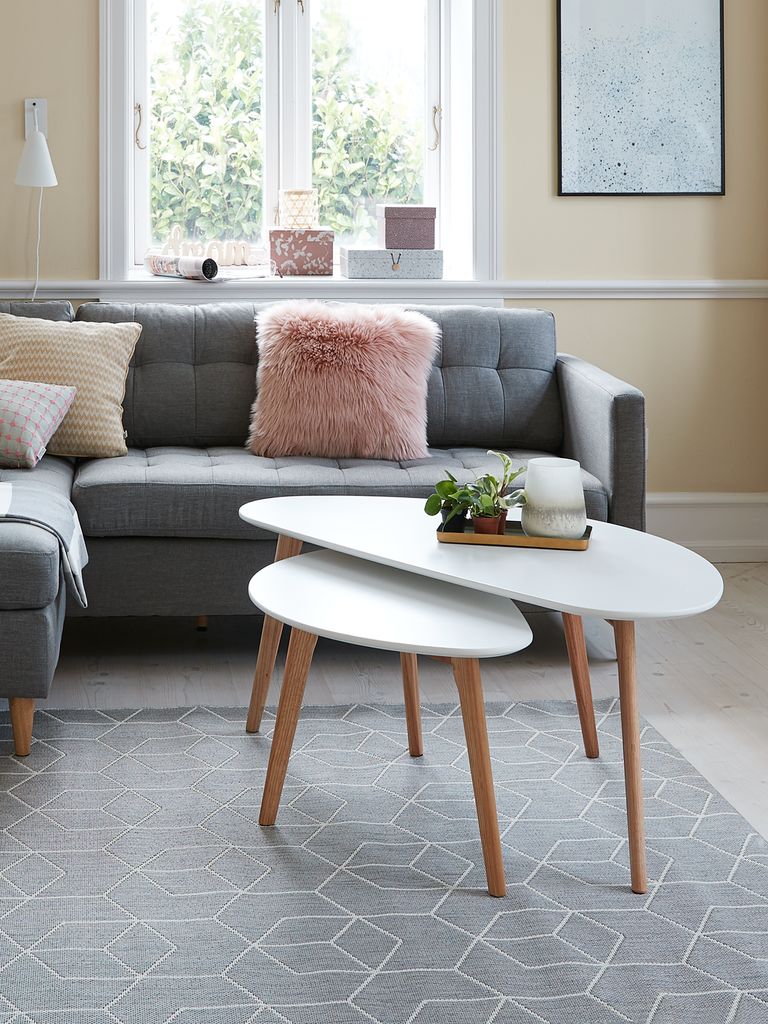 Coffee table LEJRE 60x120 white/oak