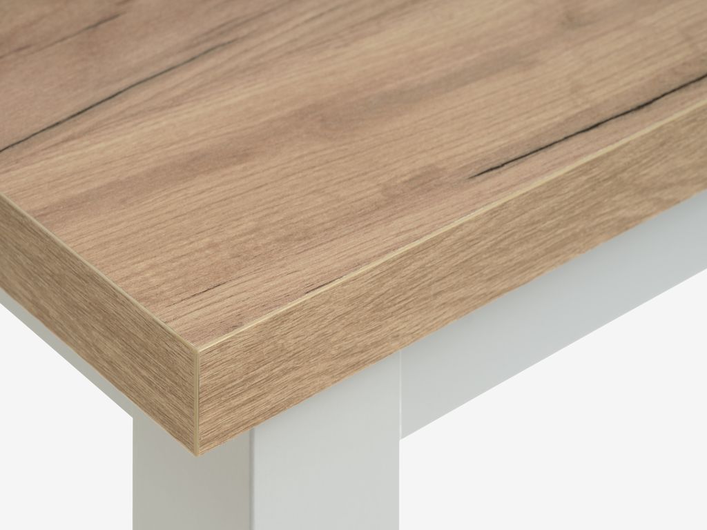 Dining table MARKSKEL 90x150/193 light grey/oak colour