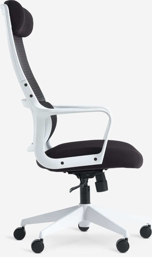 Office chair HEDENSTED black fabric/white