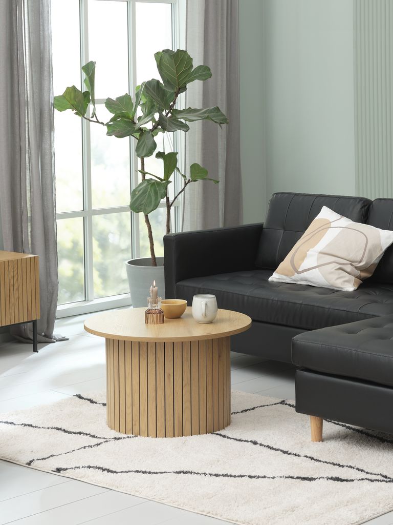 TV bench HEMDRUP 2 doors oak colour