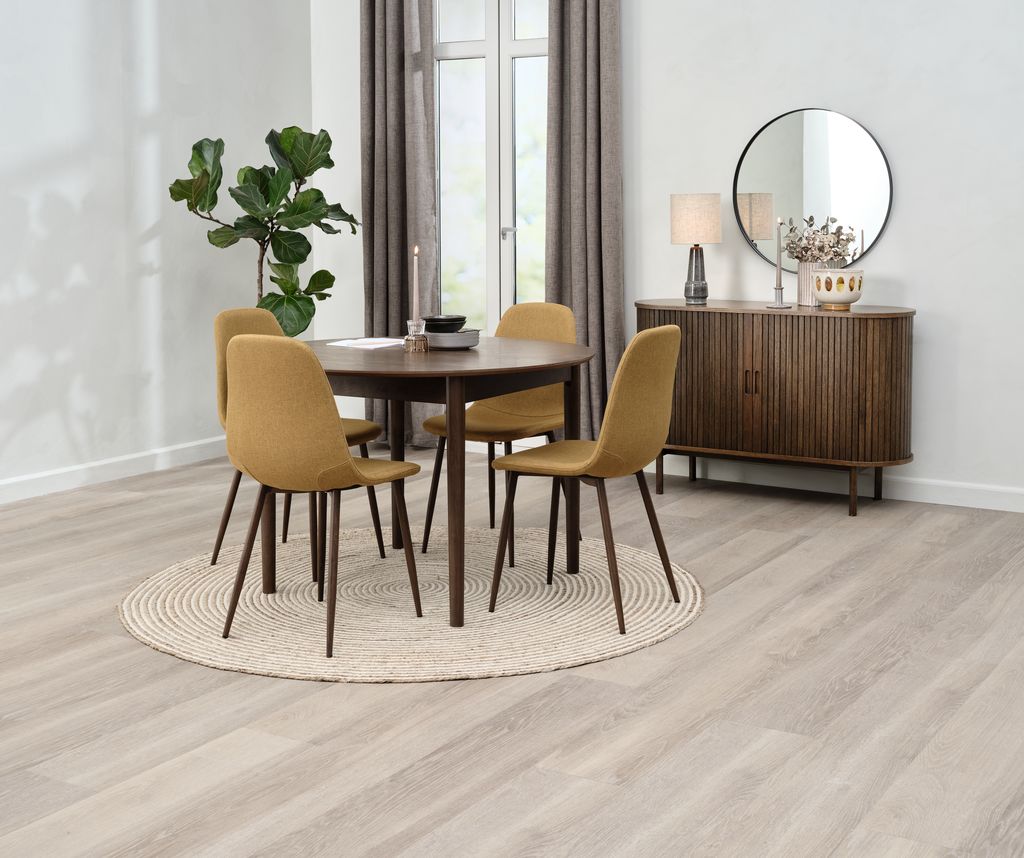 MARSTRAND D110 table dark oak+4 JONSTRUP curry/dark oak