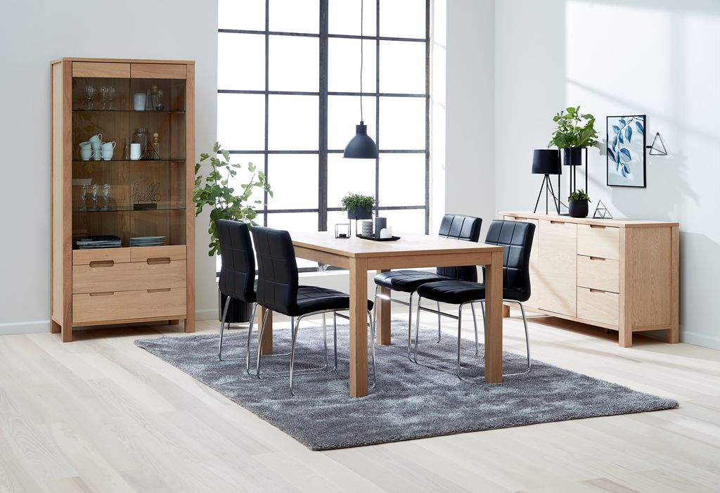 Dining chair HAMMEL black faux leather/chrome