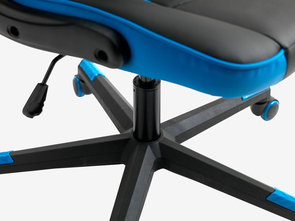 Gaming chair VOJENS black/blue faux leather/mesh