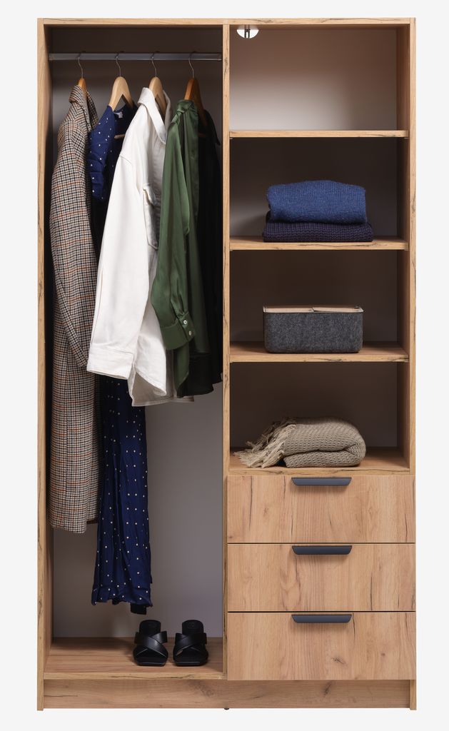 Wardrobe JENSLEV 96x176 oak