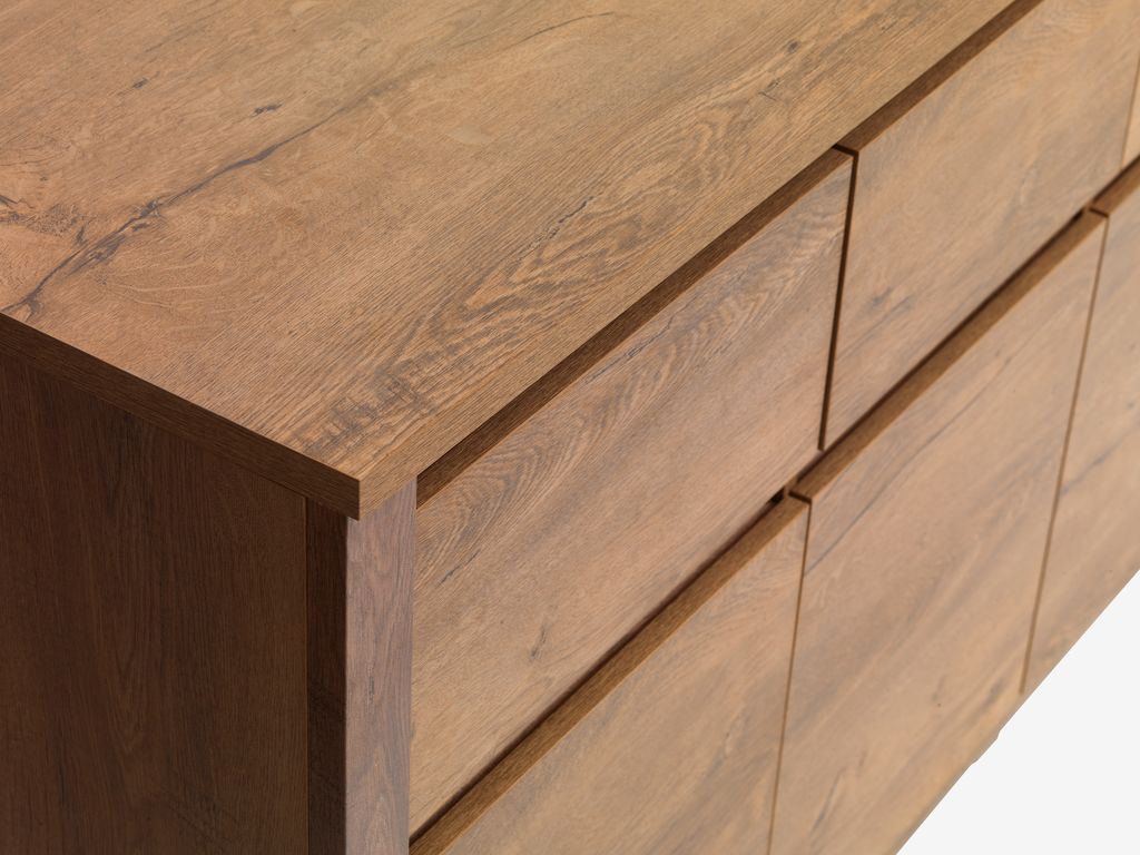 Sideboard VEDDE 3 doors 3 drawers wild oak