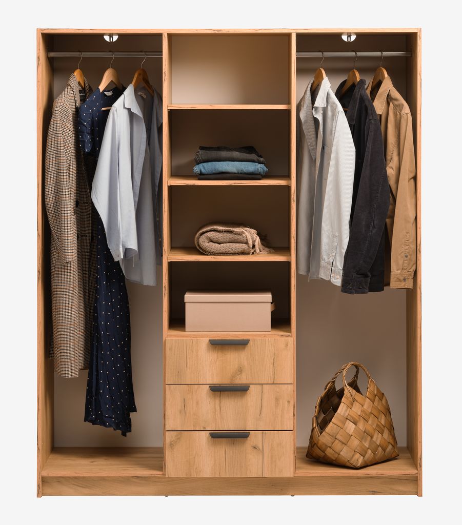 Wardrobe JENSLEV 144x176 oak