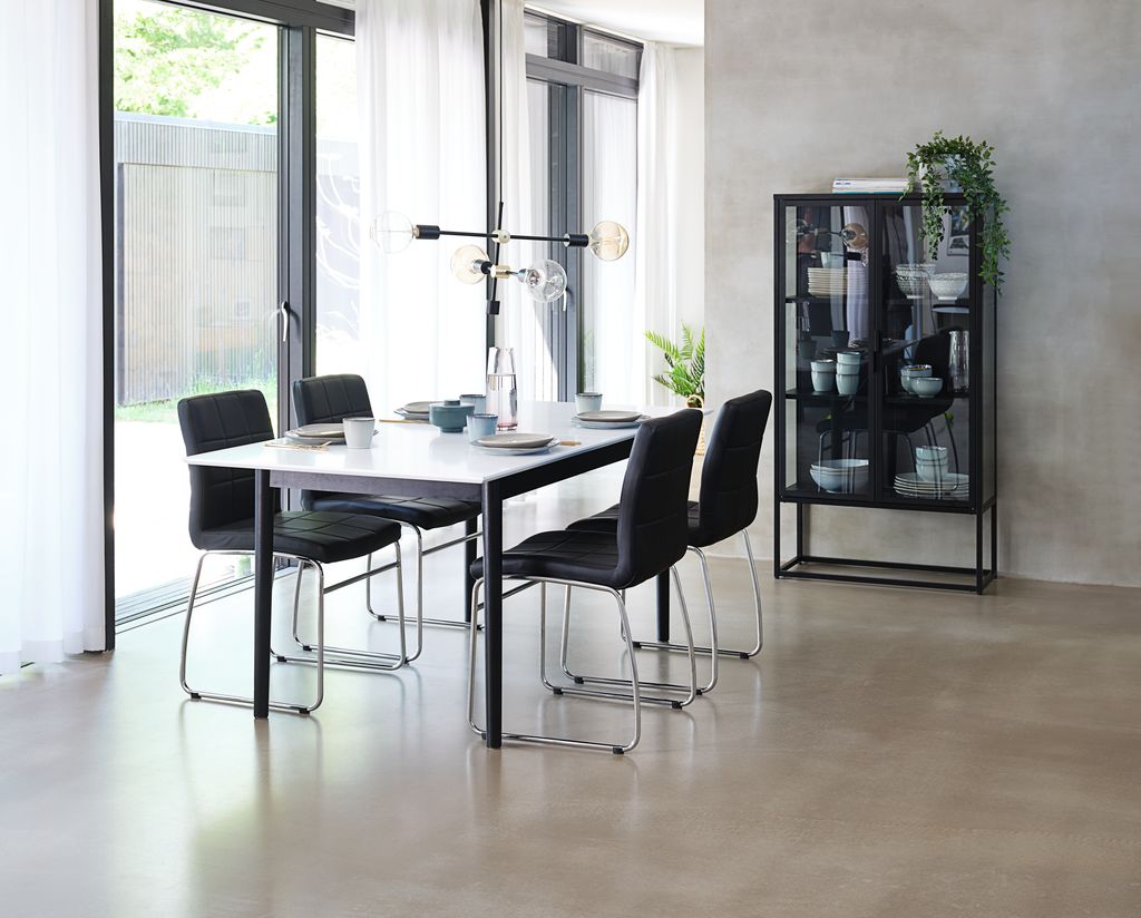 Display cabinet VIRUM 2 doors black