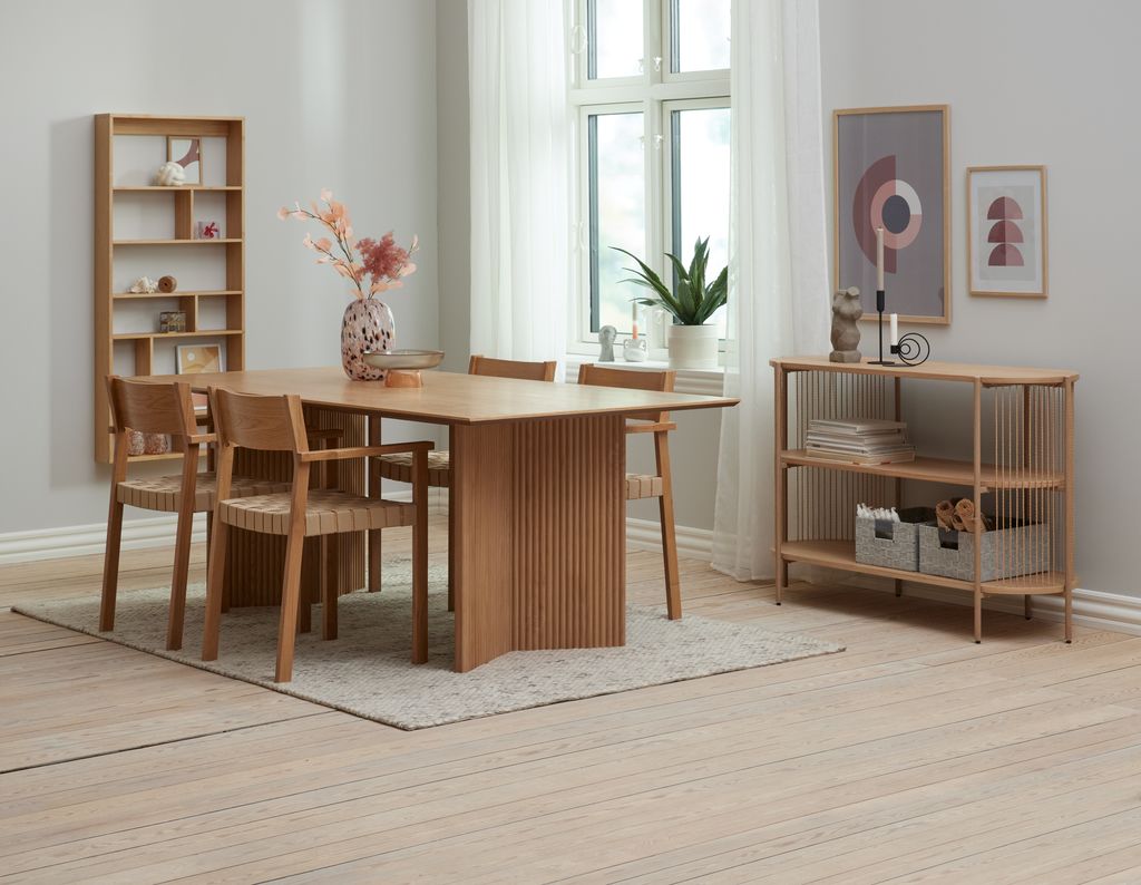 VESTERBORG L200 table oak + 4 VADEHAVET chairs oak