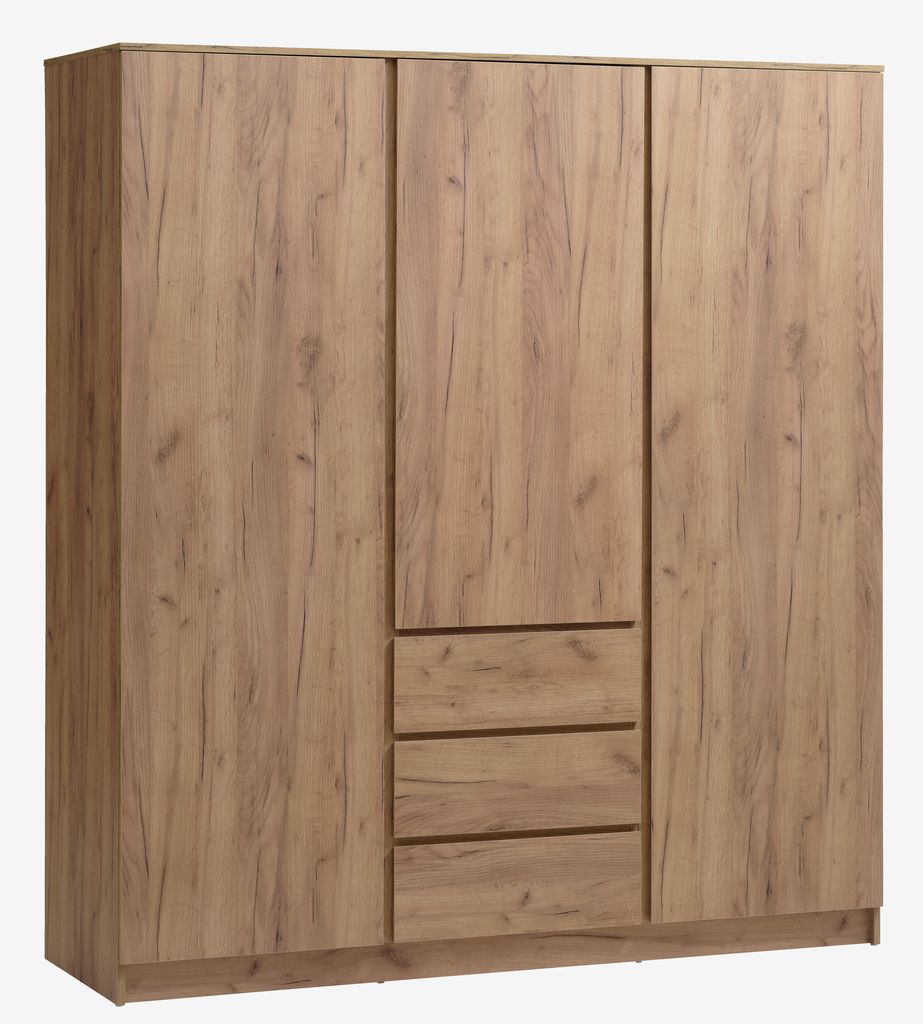 Wardrobe LIMFJORDEN 180x200 combi natural oak colour