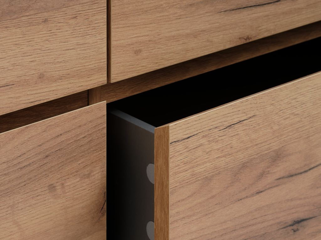 3+3 drawer chest LIMFJORDEN natural oak colour