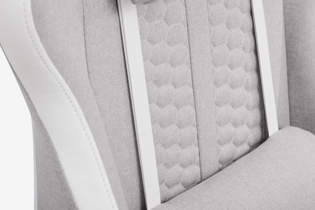 Gaming chairu200b NIBE white/beige fabric