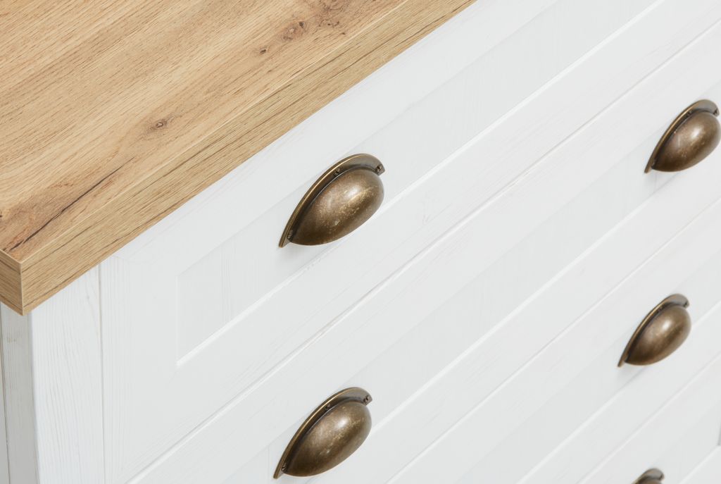 4 drawer chest MARKSKEL white/oak