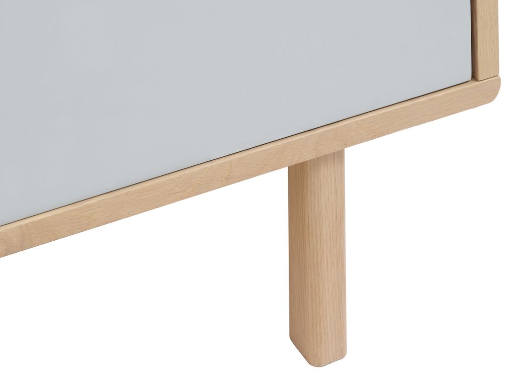 Sideboard EGEBJERG 1 door 2 drawers grey/oak