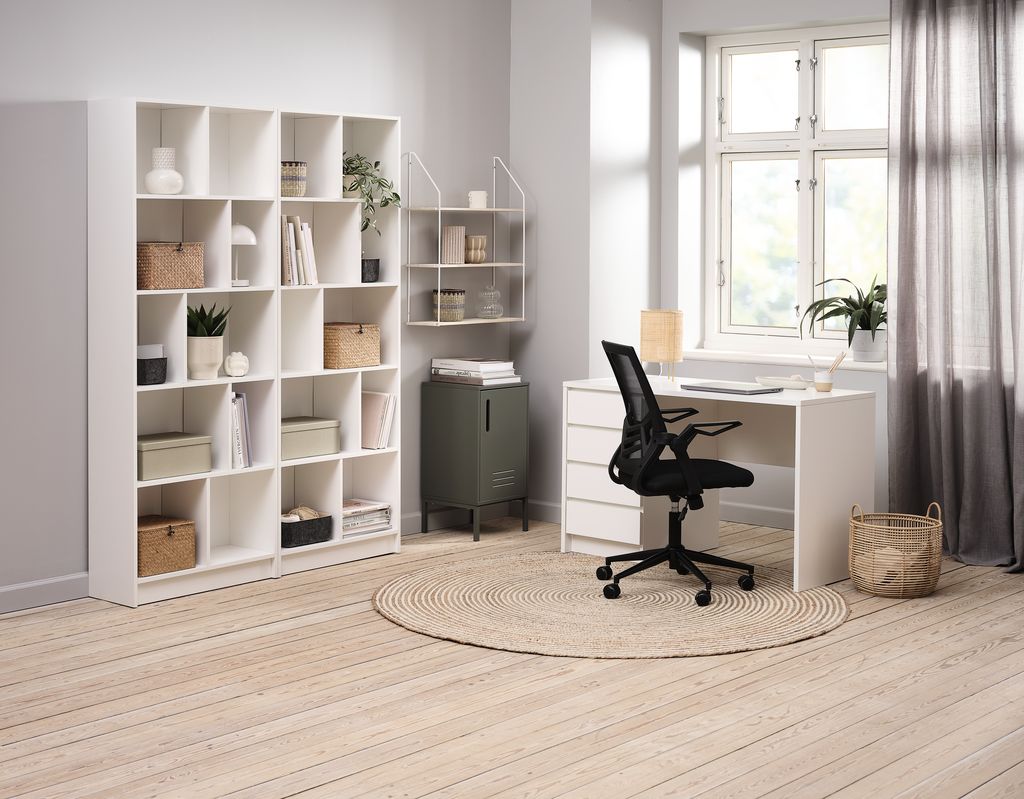 Desk chair ASPERUP black mesh/black fabric