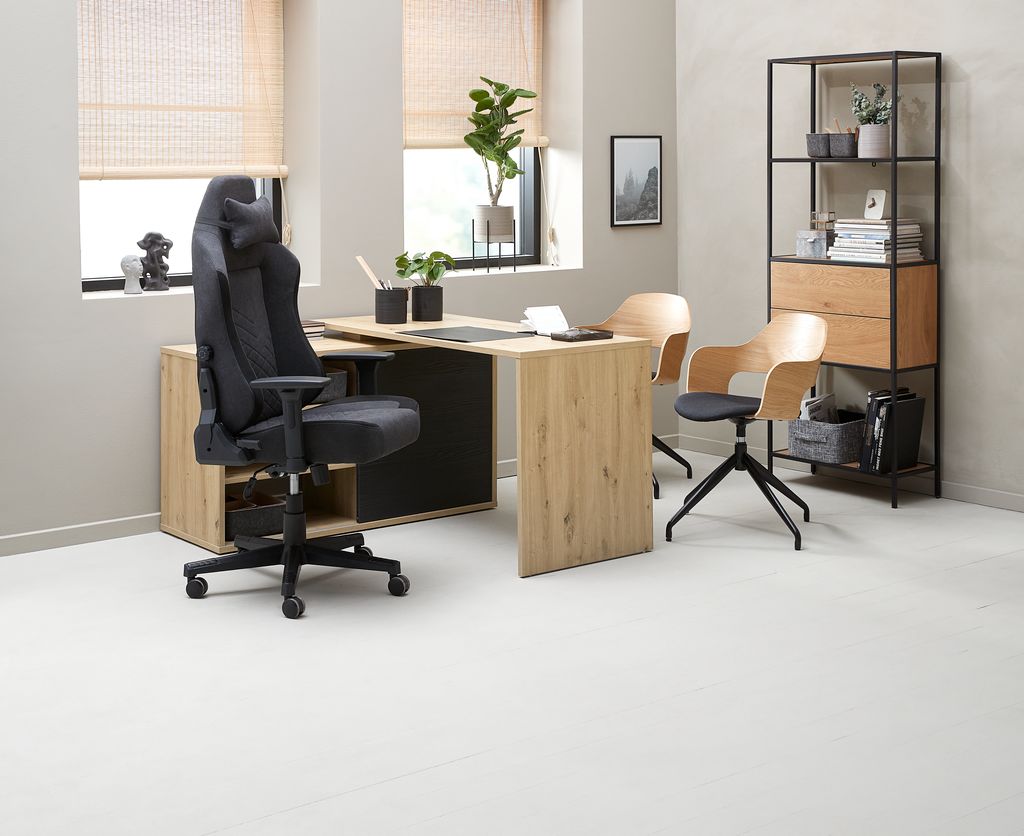 Gaming chair ABILDAA anthracite grey fabric